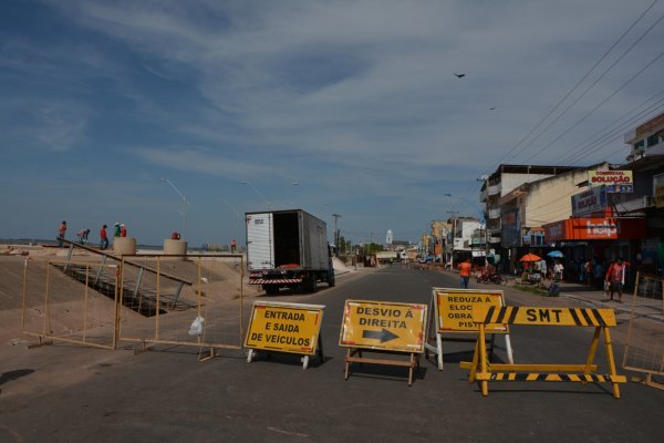 Trecho da Avenida Tapajós é interditado para obras de esgoto e saneamento