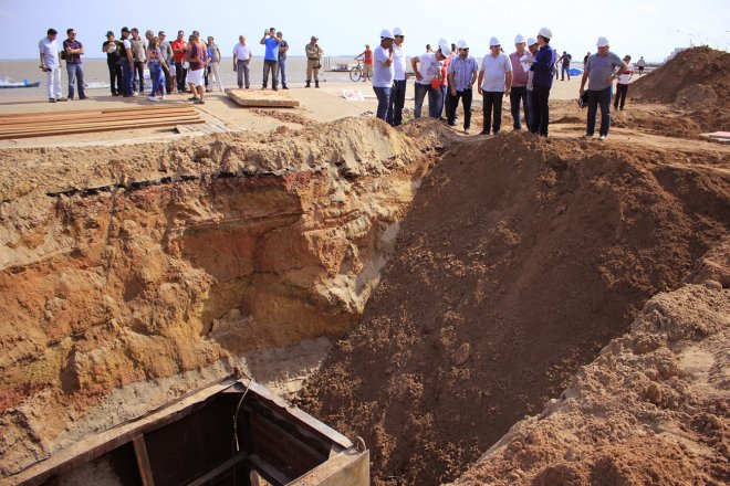 Obra de saneamento na orla evitará despejo de água servida no rio Tapajós