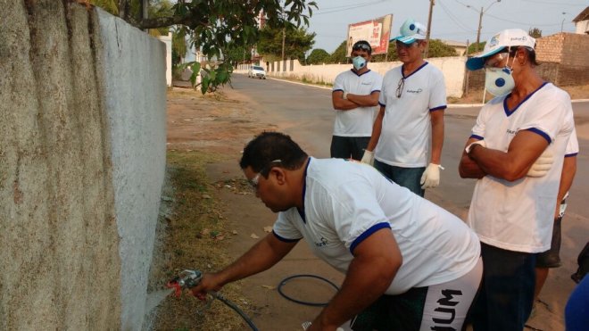 Muro do Centro de Convivência do Idoso em Santarém recebe pintura