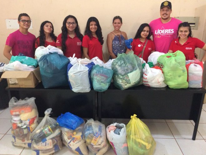 Venezuelanos em Santarém recebem doação do Rotaract Clubs