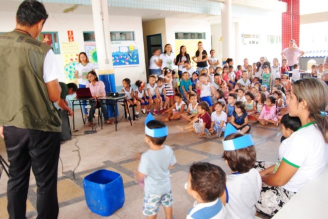 Crianças da educação infantil participam de intervenções no encerramento da Semana do Meio Ambiente