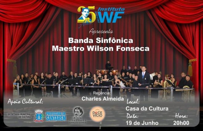 Banda Sinfônica Maestro Wilson Fonseca apresenta concerto gratuito na Casa da Cultura
