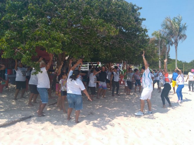 Cinquenta Usuários e comunitários de Alter do Chão participam de Ação de Saúde e Recreação