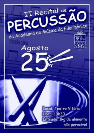 II Recital de Percussão apresentará música e teatro