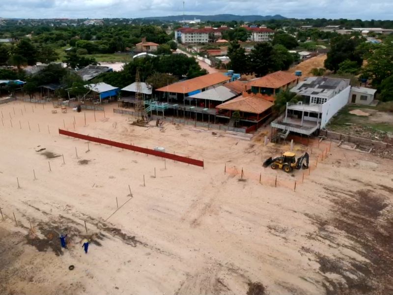 Prefeitura de Santarém avança com obras na orla do Maracanã