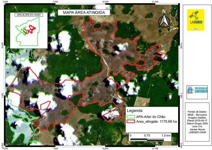 Chuva apaga incêndio na Apa Alter do Chão; imagens de satélite mostram  evolução das chamas, Santarém e Região