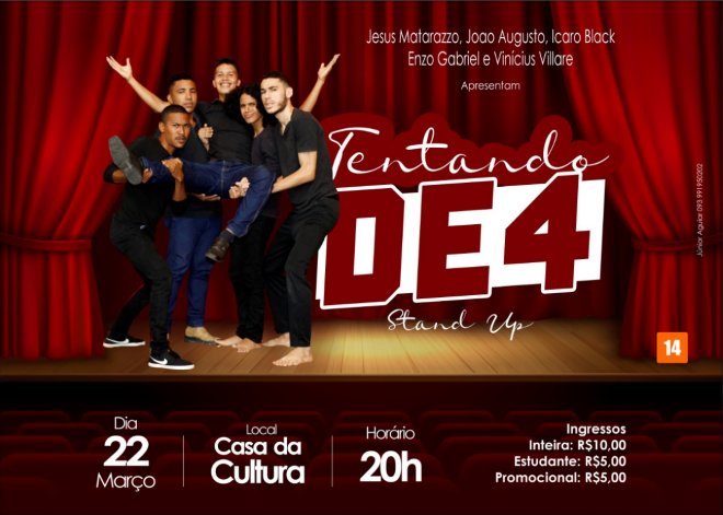 Sexta teatral na Casa da Cultura com o espetáculo experimental "Tentando DE4"