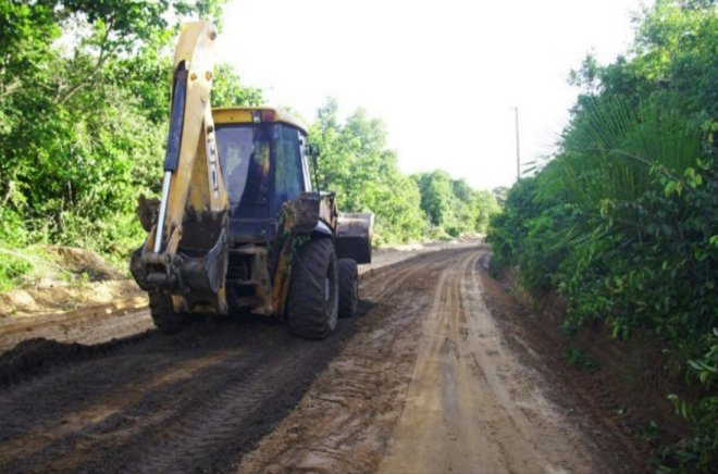 Mais de 70% das obras de recuperação da vicinal Pajuçara/Irurama são executadas