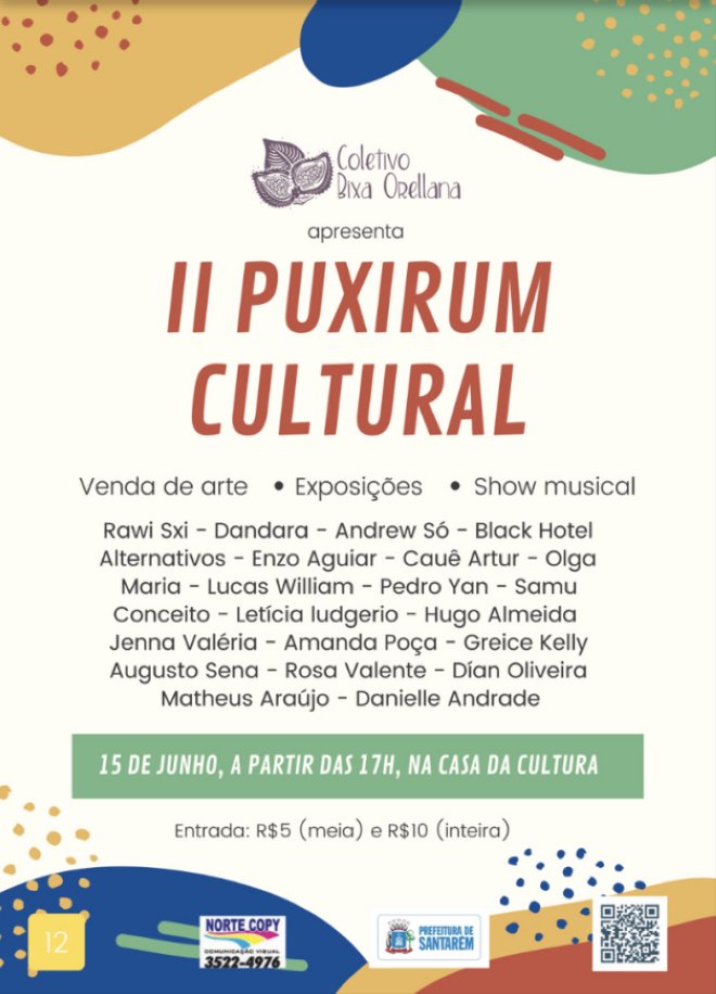 Casa da Cultura receberá II Puxirum  Cultural