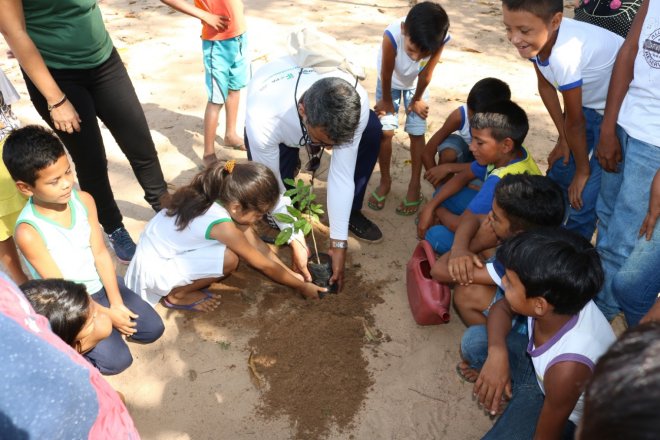 Escola da comunidade Urucureá recebe ação de educação ambiental do Projeto Sala Verde