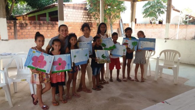 Cras Santarenzinho realiza oficina de pintura em tela