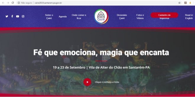 Credenciamento de imprensa para a cobertura do Çairé 2019 inicia nesta terça-feira