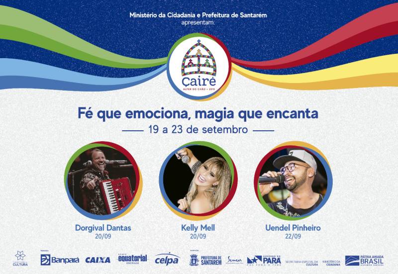 Dorgival Dantas, festival dos botos e Uendel Pinheiro animarão o Çairé 2019