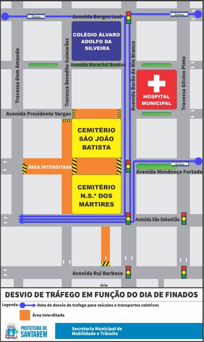 Ruas no entorno dos cemitérios centrais serão interditadas
