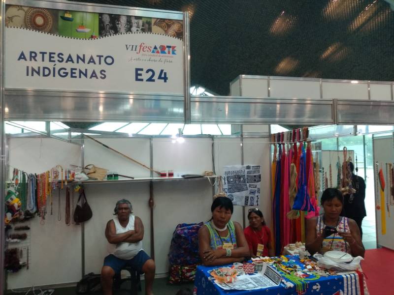 Indígenas Waraos expõem arte em Feira Estadual e Mundial do Artesanato