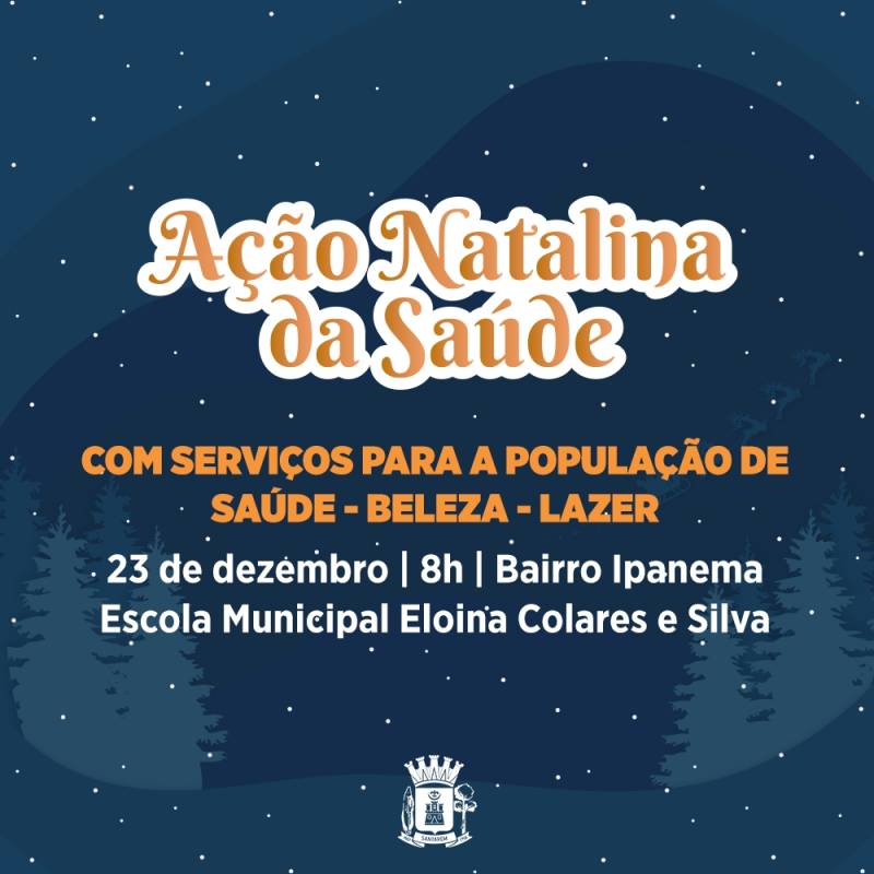 Prefeitura realiza Ação Natalina de Saúde no bairro Ipanema