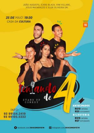 Sábado teatral na Casa da Cultura com o espetáculo "Tentando DE4"