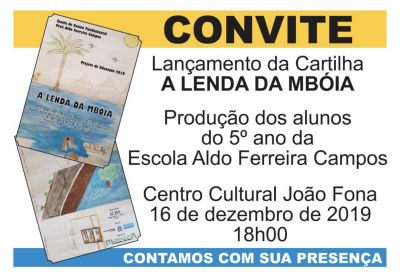 Cartilha voltada para Patrimônios naturais será lançada no Centro Cultural João Fona