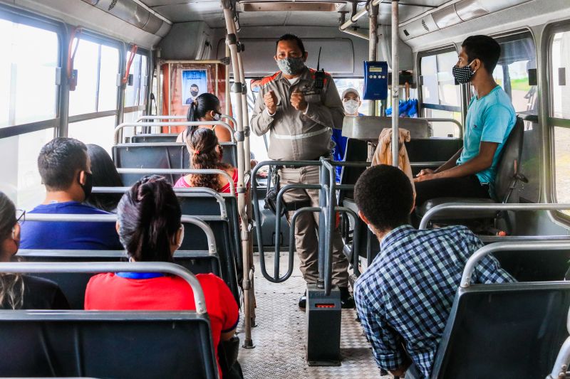 SMT orienta usuários dos ônibus sobre uso obrigatório de máscaras