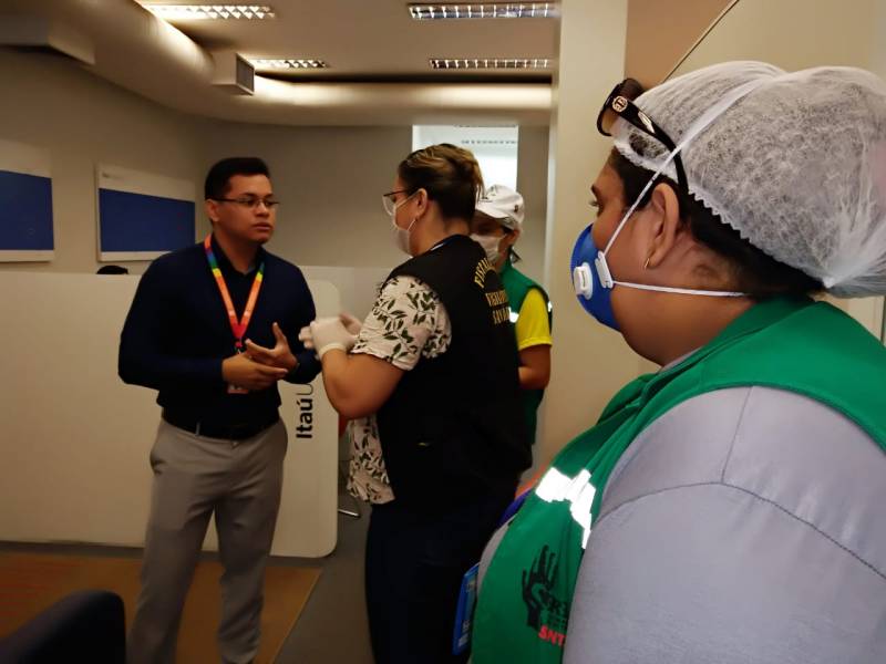 Medidas preventivas a Covid-19: Agentes sanitários inspecionam agências bancárias em Santarém