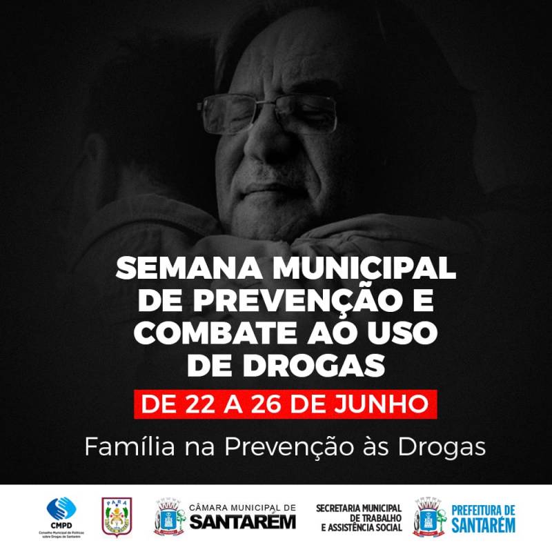 Prefeitura e instituições realizam, através das redes sociais, a Semana Municipal de Prevenção e Combate ao uso de Drogas