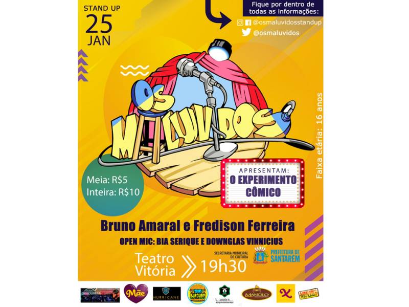 Stand up 'O Experimento Cômico' marca a estreia do grupo 'Os Maluvidos' no Theatro Victória