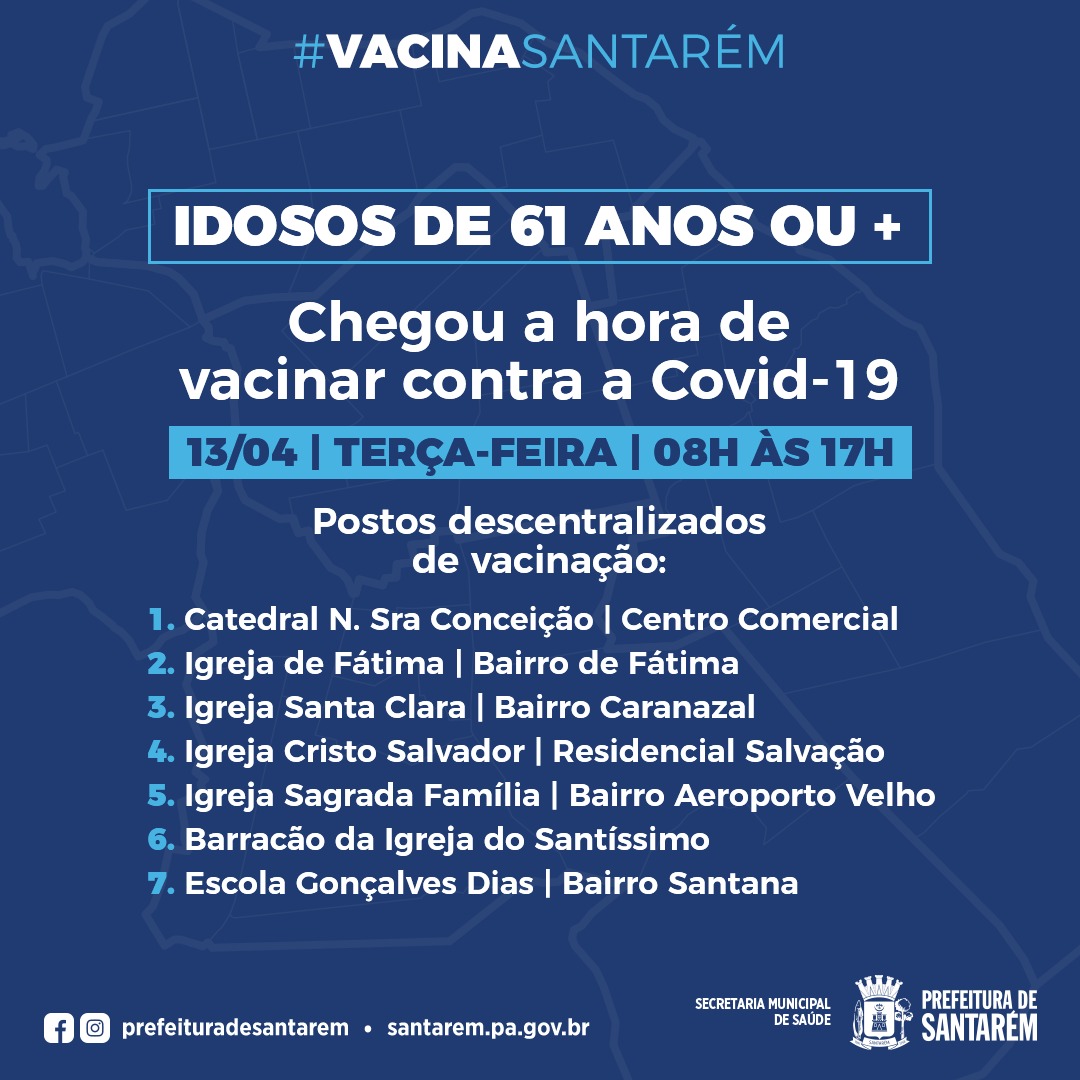 Idosos a partir de 61 anos começam a ser vacinados em Santarém nesta terça-feira, 13