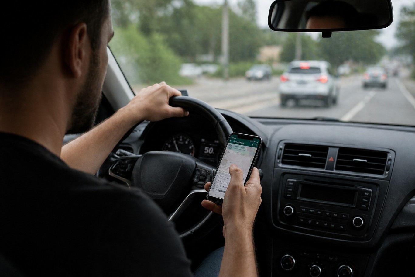 Imagem de Uso do celular ao volante compromete a atenção e aumenta o risco de sinistros