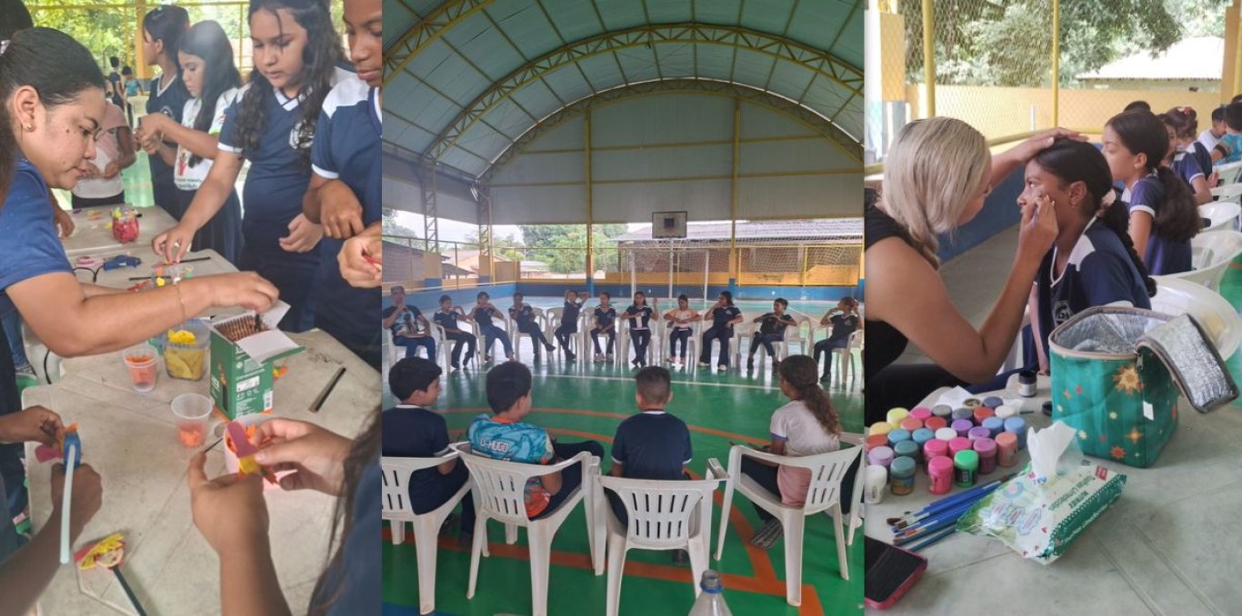 Imagem de Escola da comunidade de Perema recebe ação educativa da Biblioteca Municipal Paulo Rodrigues dos Santos