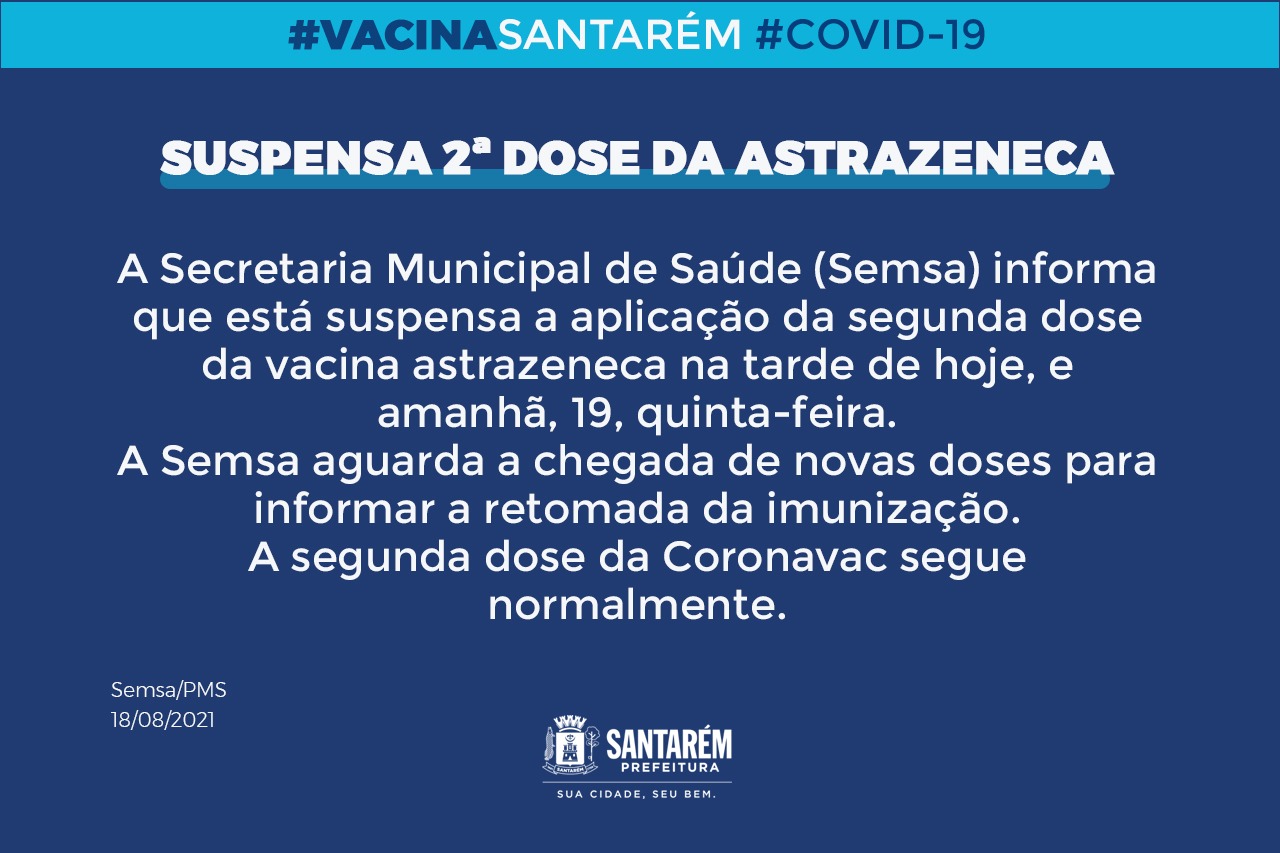 Suspensa a aplicação da 2ª dose da astrazeneca em Santarém