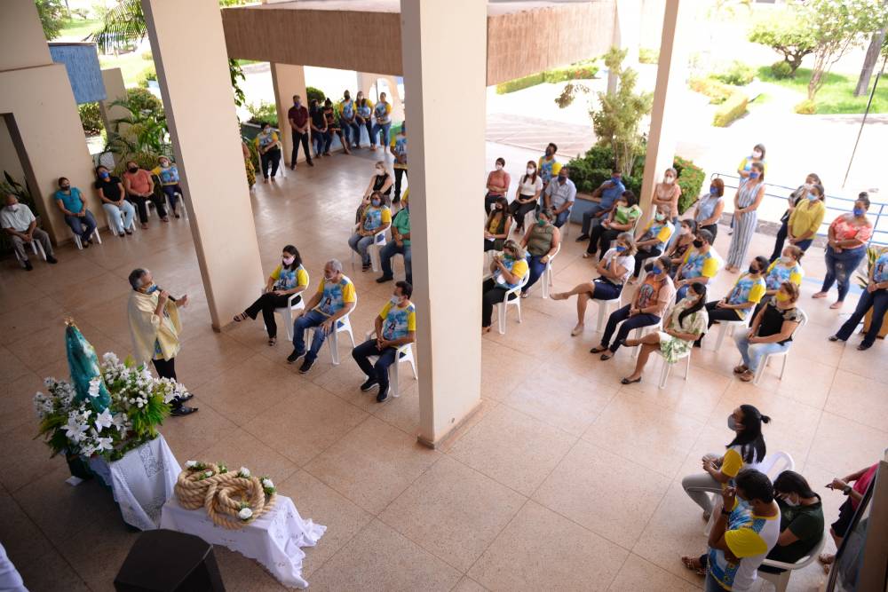 Imagem peregrina de Nossa Senhora da Conceição visita sede da Prefeitura de Santarém