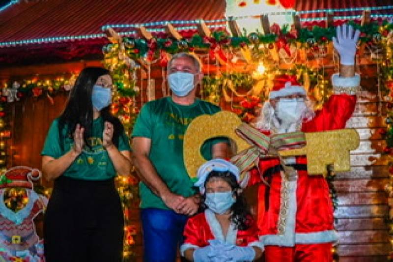 Natal do bem, de luz e esperança: visitas a casinha do Papai Noel são encerradas