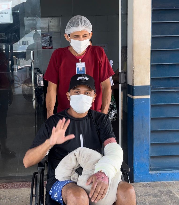 Henricky MIranda é um dos atendidos. Foto: Ascom HMS/PSM.