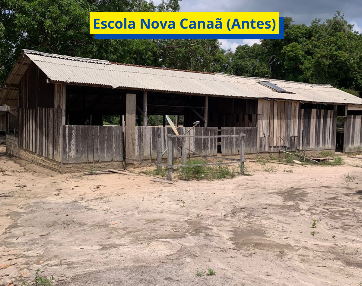 Antigas instalações da Escola Nova Canaã. Foto: Ascom Semed.