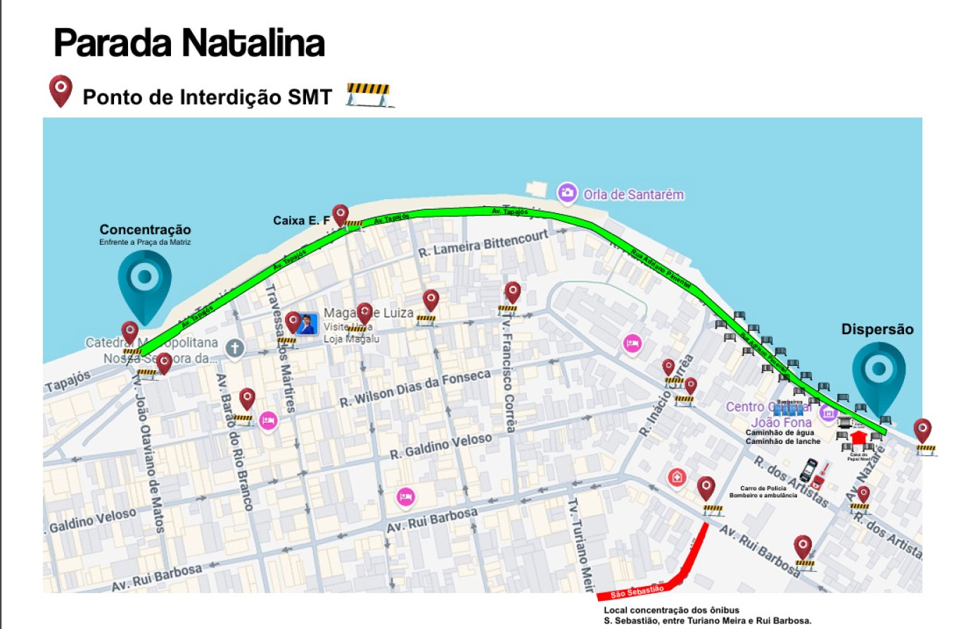 SMT divulga plano de interdições para a Parada Natalina 2025 e orienta condutores sobre segurança viária