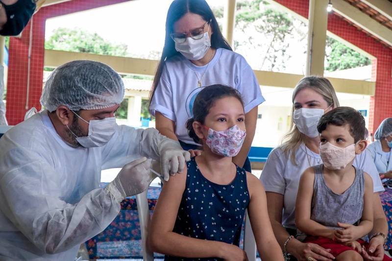 Santarém ultrapassa a marca de 5 mil crianças vacinadas contra a covid-19