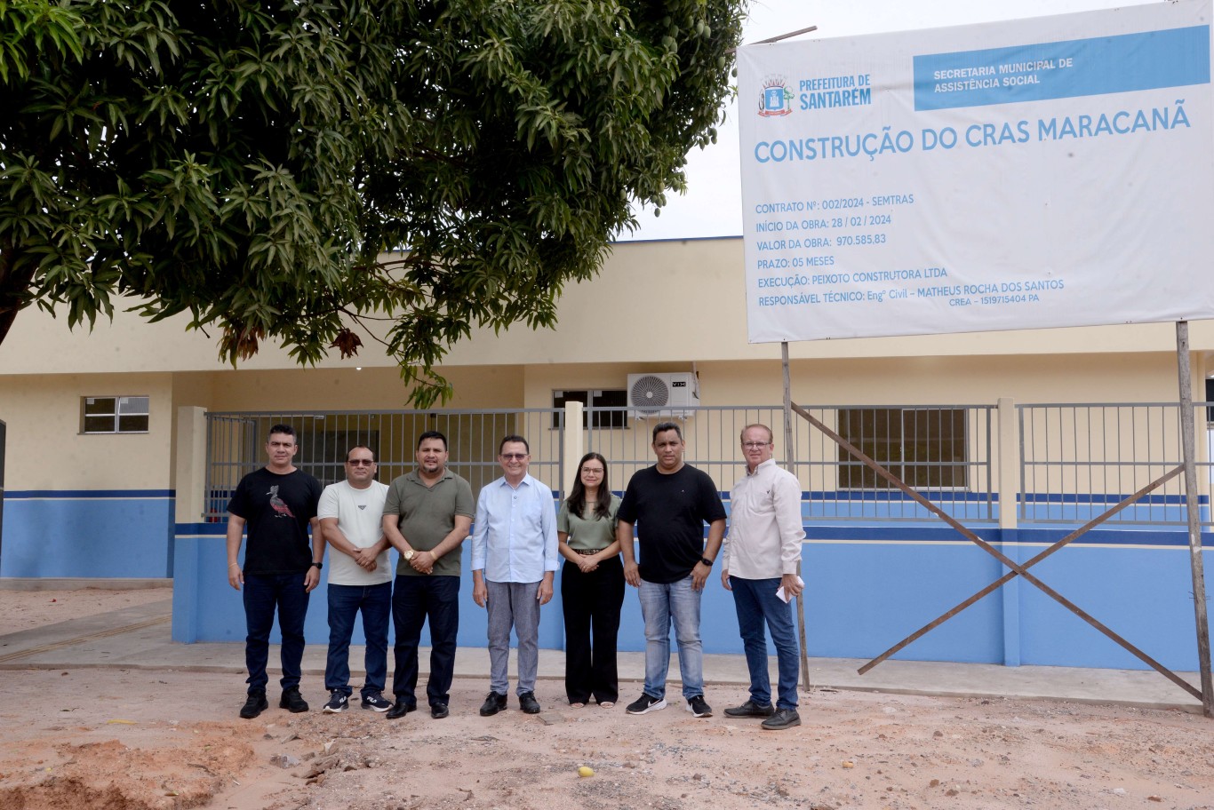 Prefeito José Maria Tapajós e secretários municipais vistoriam obras do Complexo de Esporte e Lazer e Cras Maracanã