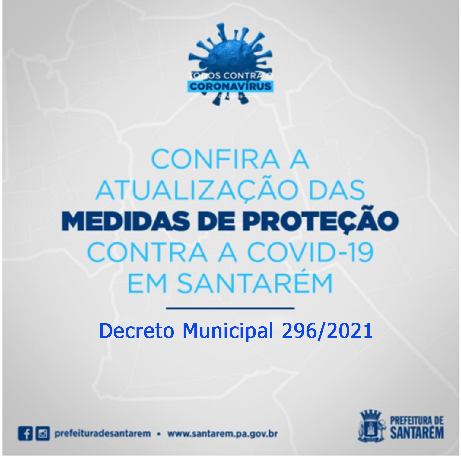 Decreto 296/2021 atualiza medidas mais restritivas contra a covid-19 em Santarém