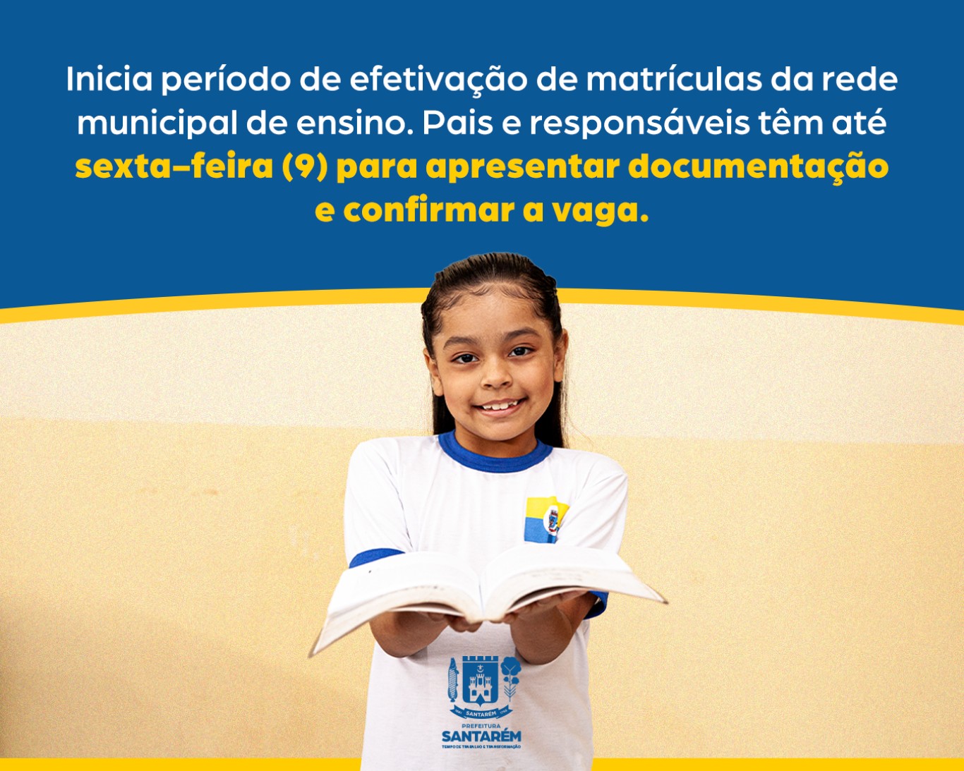 Imagem de Inicia período de efetivação de matrículas da rede municipal de ensino