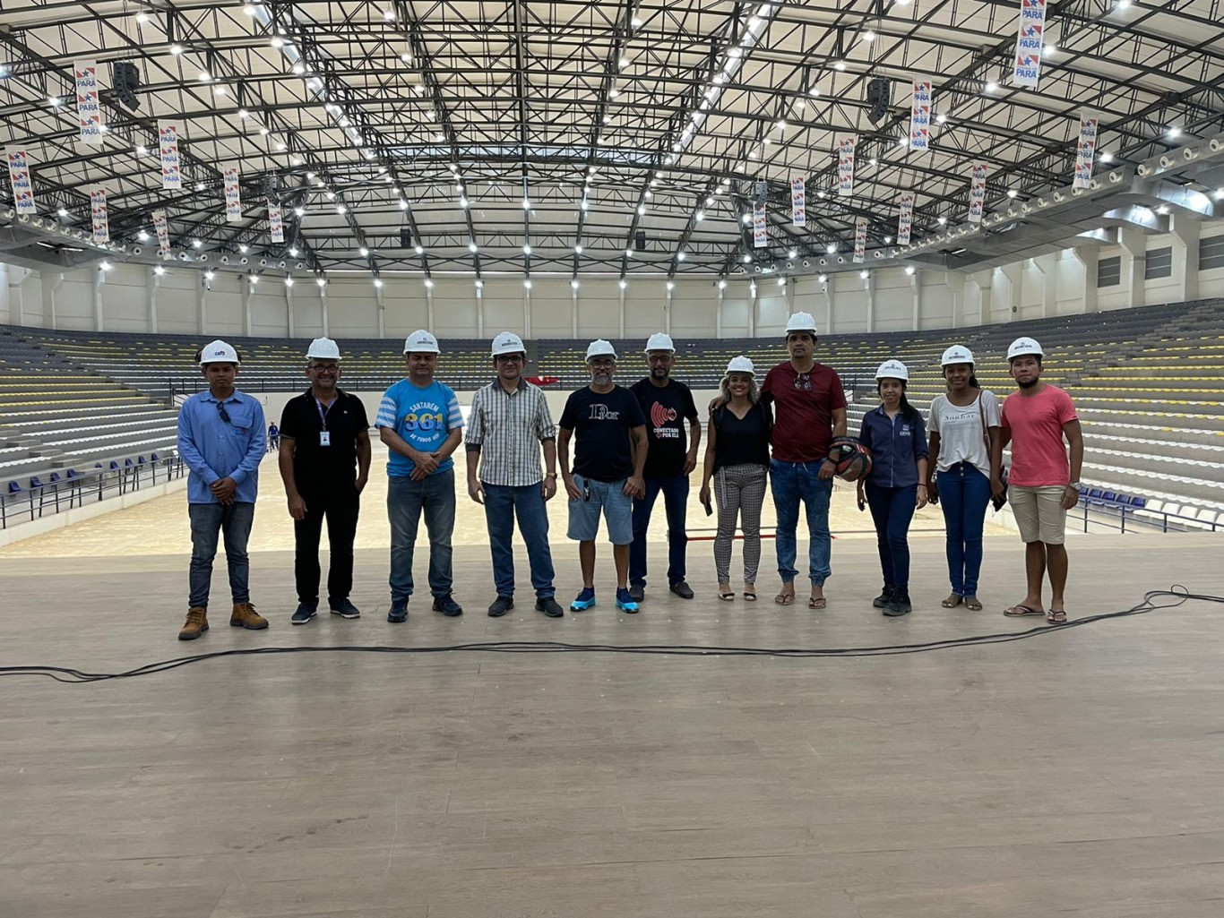 Visita na Arena Estadual do Oeste do Pará é acompanhada por Prefeitura e Líderes da Paz Church 