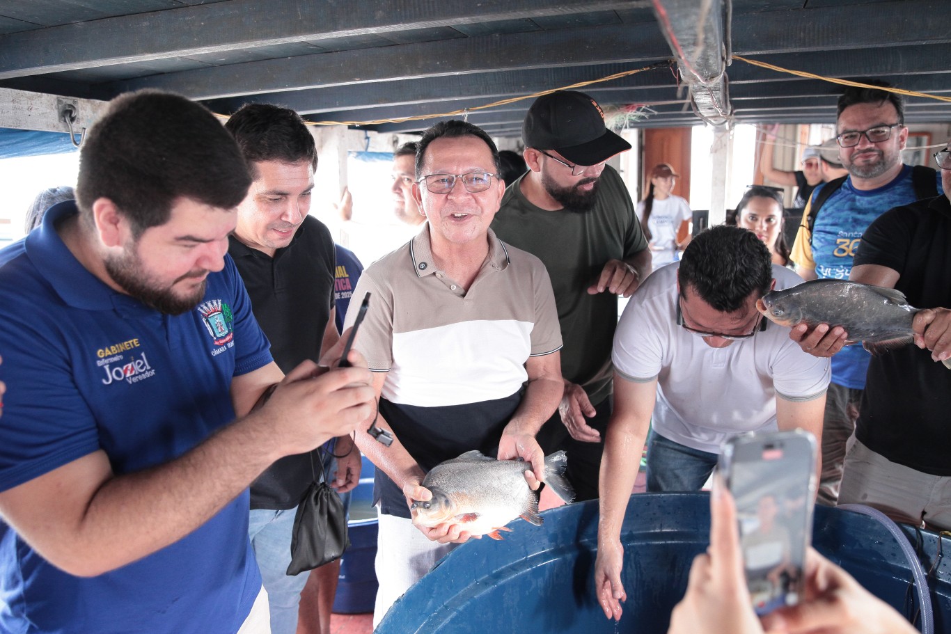Imagem de Moradores da região do Tapará realizam primeira ‘despesca’ de tambaqui e pirapitinga criados em tanques no Rio Amazonas