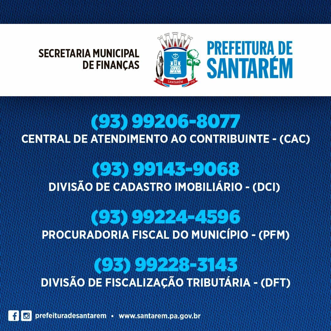 Serviços prestados aos contribuintes continuam sendo realizados pela Prefeitura de Santarém