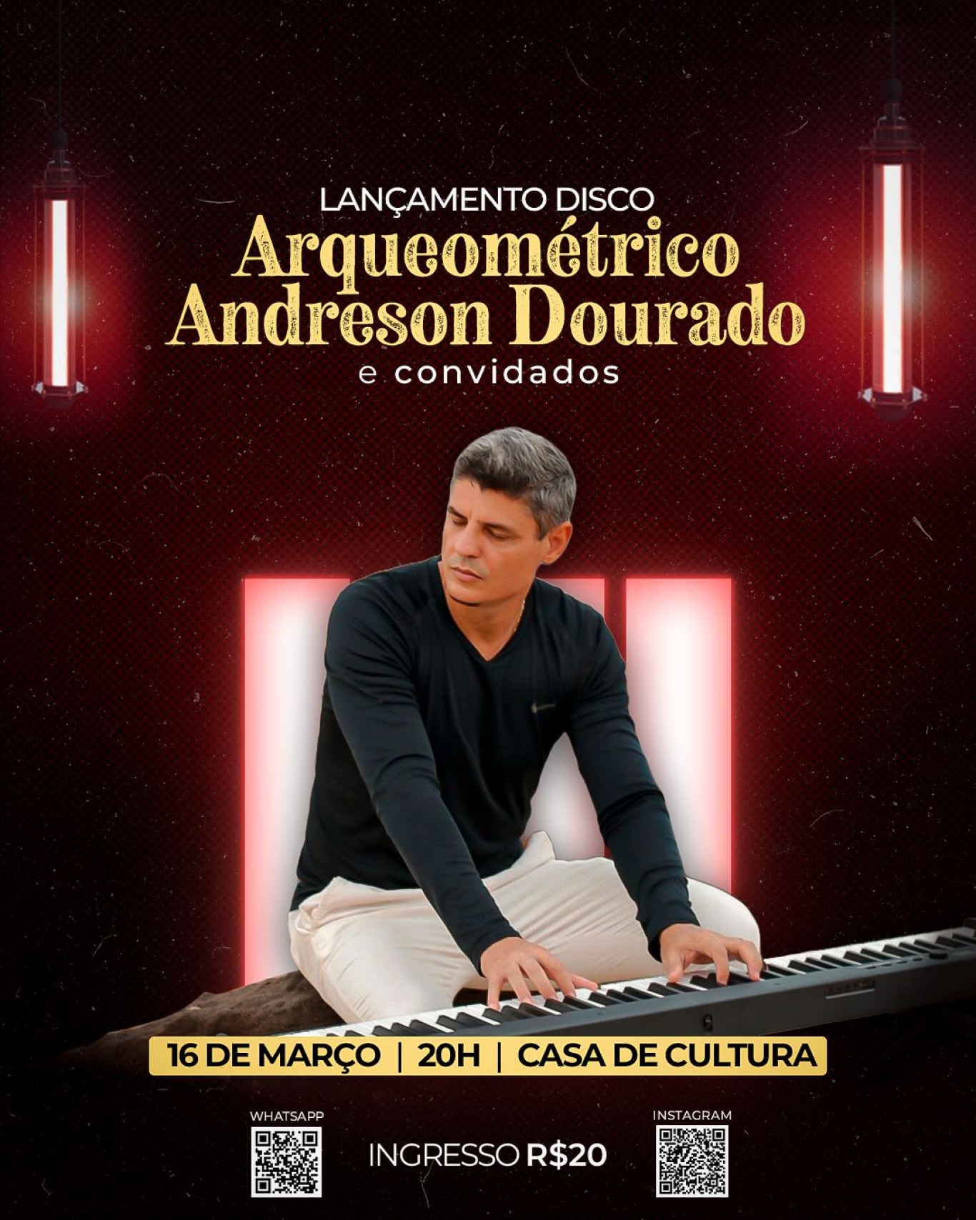 Casa da Cultura recebe o lançamento do disco Arqueométrico Andreson Dourado e convidados 