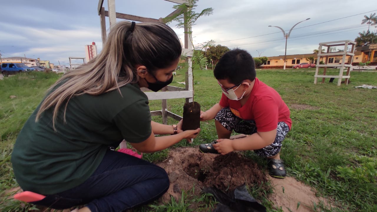 Trinta e sete mudas de árvores são plantadas na Anysio Chaves