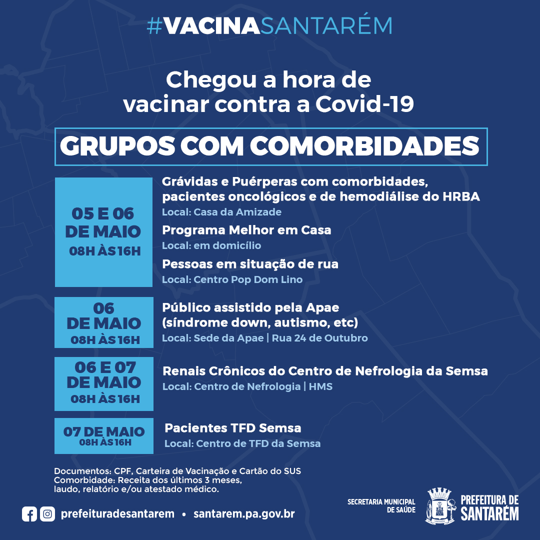 Grupos com comorbidades começam a ser vacinados contra covid-19 em Santarém