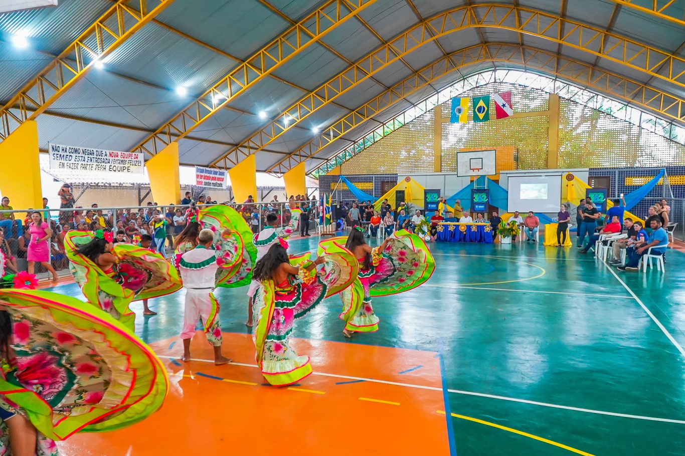 Santarém 362 anos: escola de Vila Gorete, no Arapiuns, recebe o primeiro ginásio coberto da região 