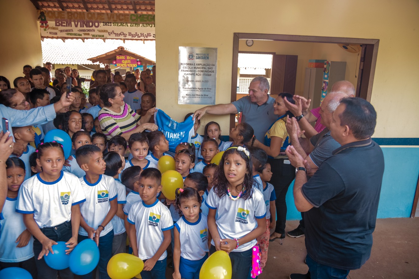 Santarém, 362 anos: Prefeitura entrega escola reformada e ampliada em Igarapé-Açu, no Ituqui