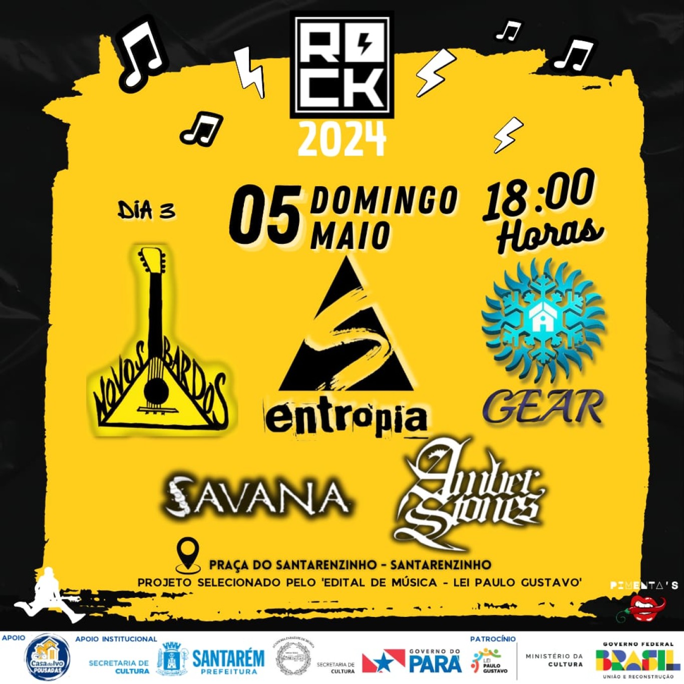 Bairro do Santarenzinho recebe a 3ª etapa do Rock no Quadrado