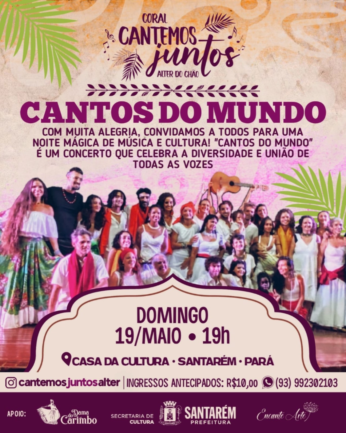 Casa da Cultura será palco do recital Cantos do Mundo