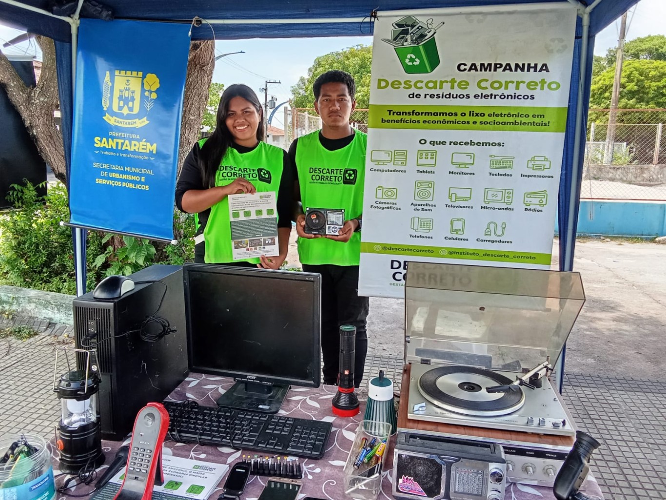 7ª edição da Campanha Descarte Correto de Resíduos Eletrônicos é realizada na Praça Barão de Santarém